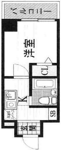エスリード新大阪(1K) 10階の間取り図