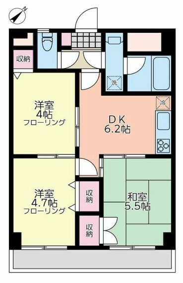 キャトルセゾン下九沢の間取り