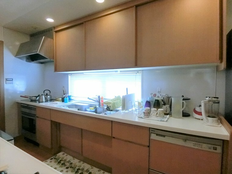 1階キッチン。ビルトイン食器洗乾燥機、ビルトインオーブン付き。