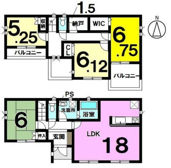 一宮市起字用水東(4LDK)の内観