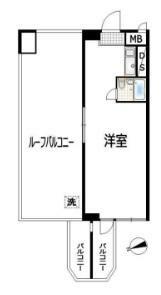 新宿フラワーハイホーム(1R) 4階の間取り図