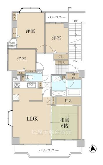 ライオンズマンション南栄(4LDK) 2階の間取り図