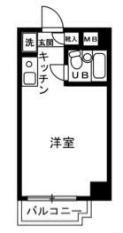 ダイホープラザ豊玉(1R) 2階の間取り図