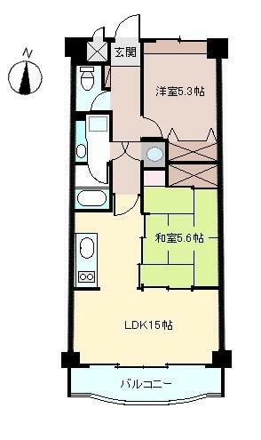 アーバンヒルズ下田リゾート(2LDK) 2階の間取り図
