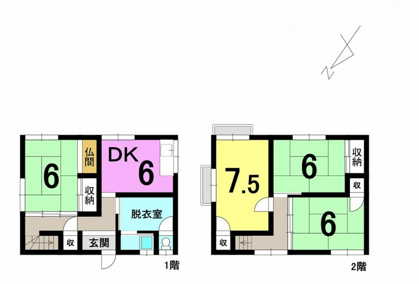 ■4DK ■建物面積延:80.30平米（24.29坪）、1階:40.15平米、2階:40.15平米