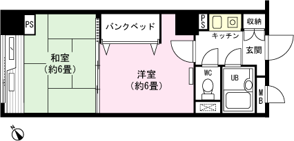グランドウイング舞子高原(2K) 11階の間取り図
