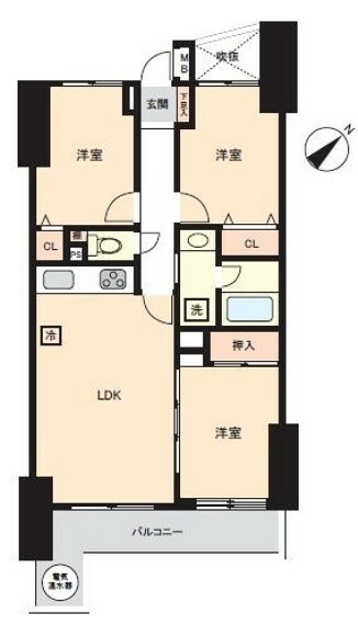ライオンズマンション東松山第参(3LDK) 4階の内観