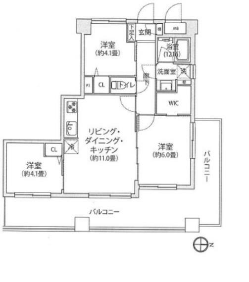 ライオンマンション武蔵新城第3(3LDK) 5階の内観