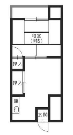 新大阪第一ダイヤモンドマンション(1LDK) 5階の間取り図