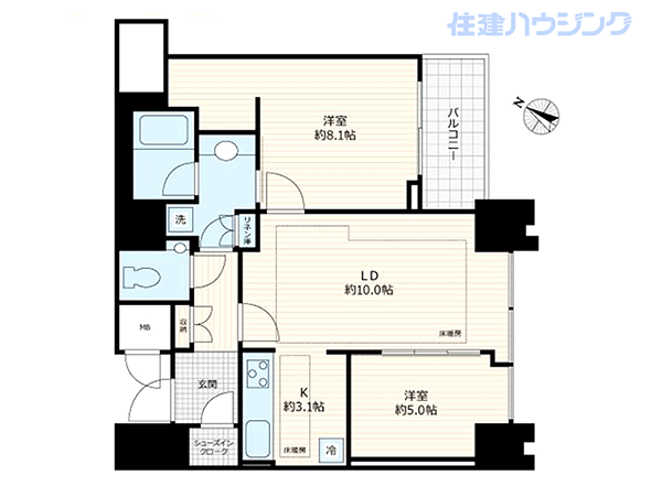 THE　ROPPONGI　TOKYO(2LDK) 13階の間取り図