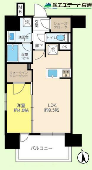 サンクレイドル西所沢(1LDK) 7階の間取り図