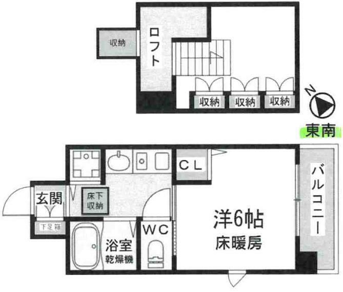 エステムコート梅田東アクアパレス(1K) 3階の間取り図