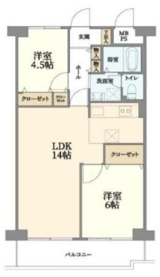 ネオコーポ野江(2LDK) 11階の間取り図