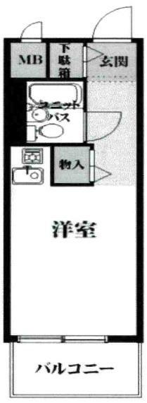 朝日プラザ都島北通タウンルーム(1R) 9階の間取り図