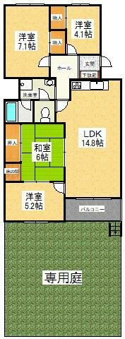 サンライズ札幌(4LDK) 1階の内観