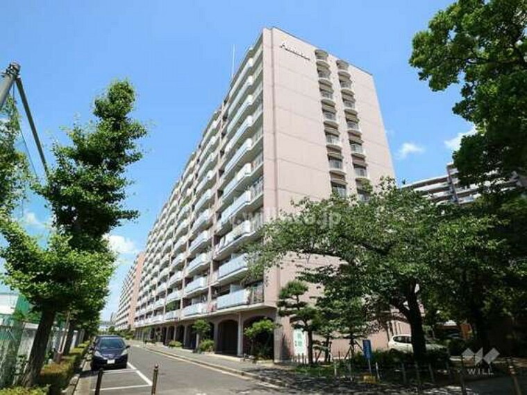 矢田川パークハウスA棟の外観（南東側から）総戸数140戸、（株）竹中工務店他施工マンションです。