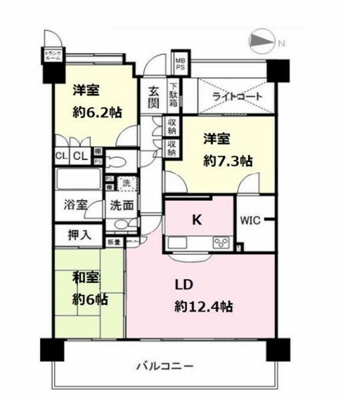 クリオ大師公園南壱番館の間取り