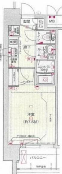 プレサンス大阪都島エレナード(1K) 9階の間取り図