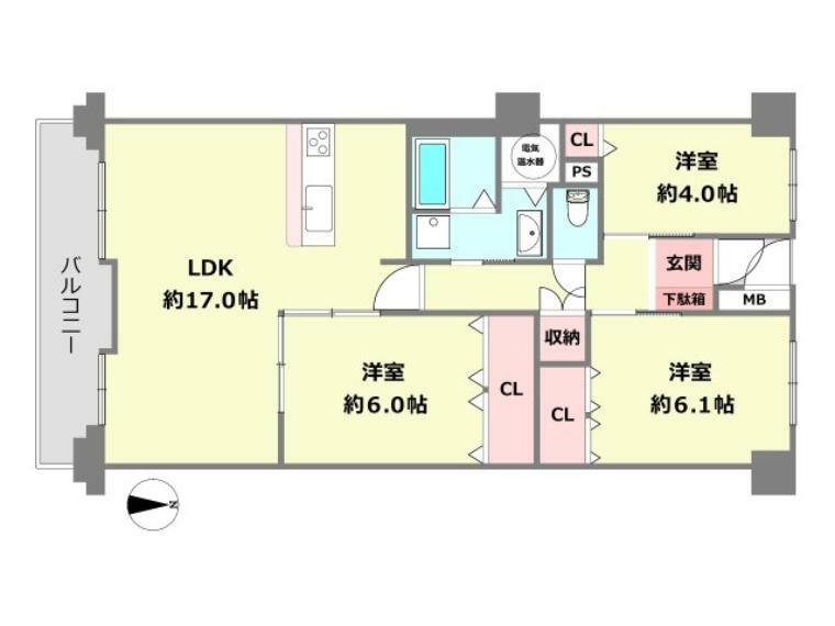 東灘サンハイツの間取り