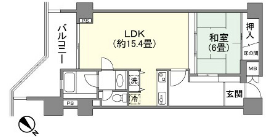 シーサイドリゾート南房総貴賓館(1LDK) 12階の間取り図