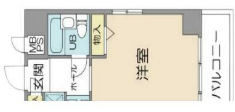 ライオンズマンション天神橋(1K) 4階の間取り図