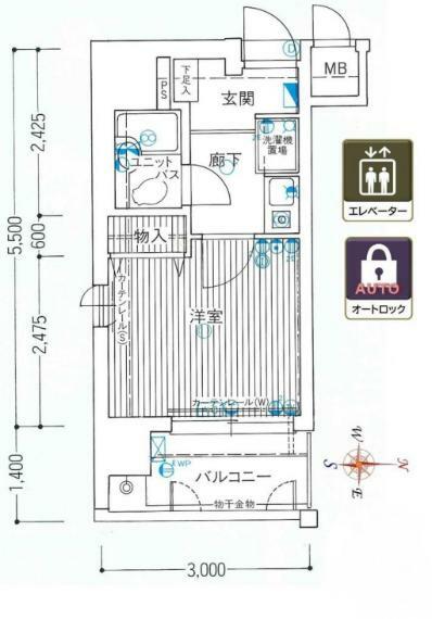 エスリード新大阪第3(1K) 6階の内観