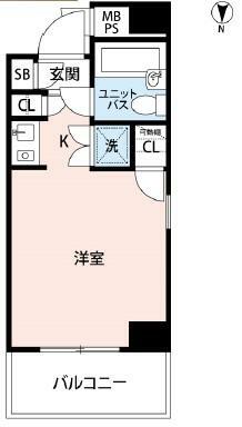 ルネ川崎(1R) 3階の間取り図