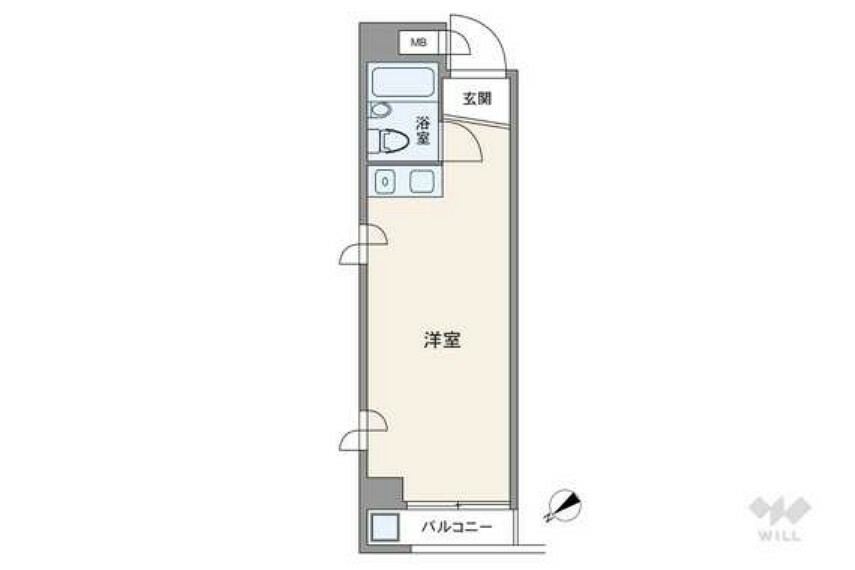 タイガースマンション笹塚(1R) 5階の間取り図