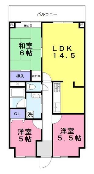 ハイシャトー八木(3LDK) 4階の内観