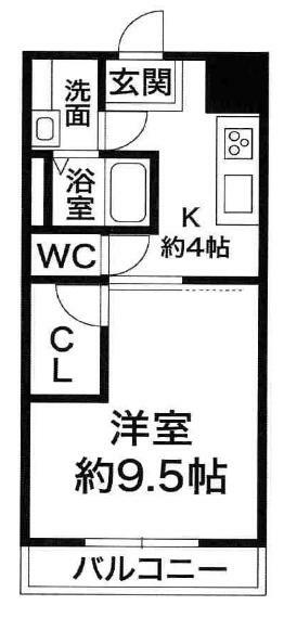 新大阪第1ダイヤモンドマンション(1K) 6階の間取り図