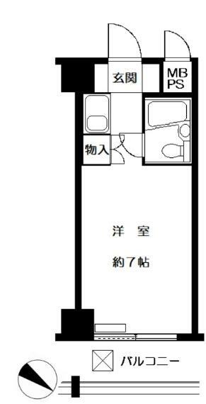 日本橋ロイヤルプラザ(1R) 4階の間取り図