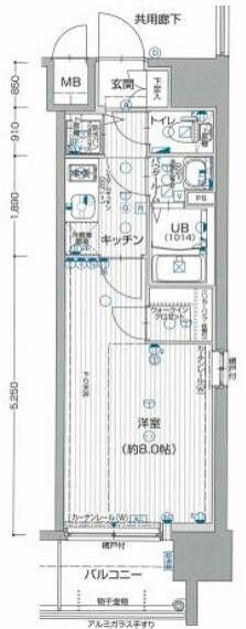 プロヴィスタ京橋ノースゲート(1K) 9階の間取り図