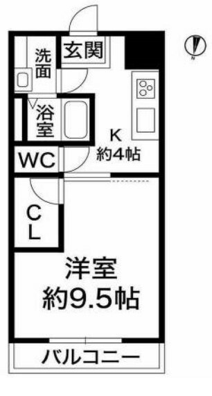 新大阪第一ダイヤモンドマンション(1K) 6階の間取り図