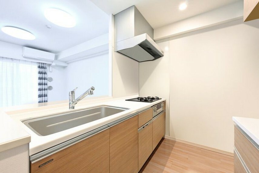 食洗器付きのキッチン※家具や小物はCGにより加工しております。