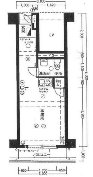 天満橋ガーデンハイツ(1R) 3階の間取り図