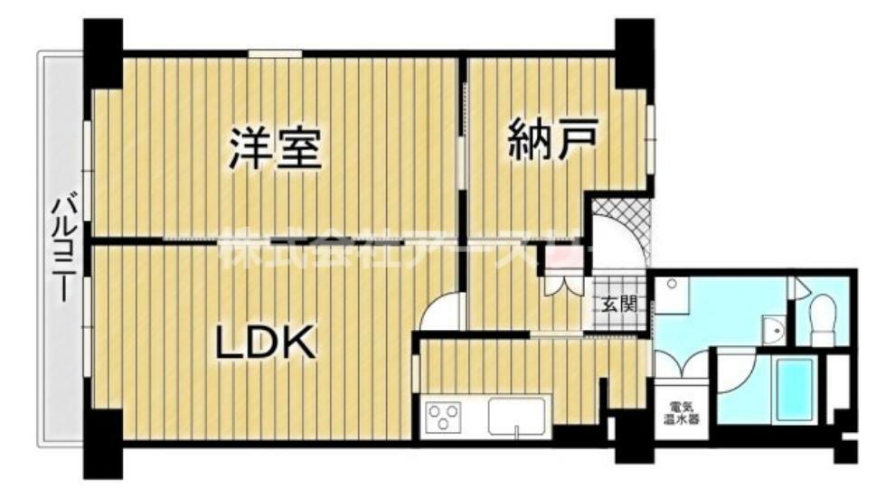 チサンマンション新大阪10番館(1LDK) 4階の間取り図