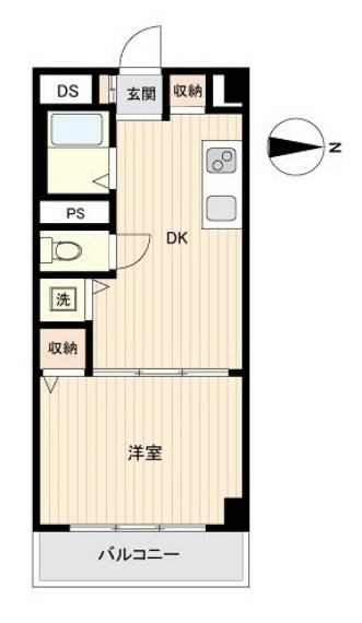 ニュー松ケ丘マンション(1DK) 4階の内観