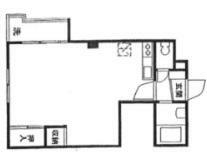 GSハイム築地(1R) 2階の間取り図
