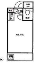 京橋ダイヤモンドマンション(1R) 6階の間取り図
