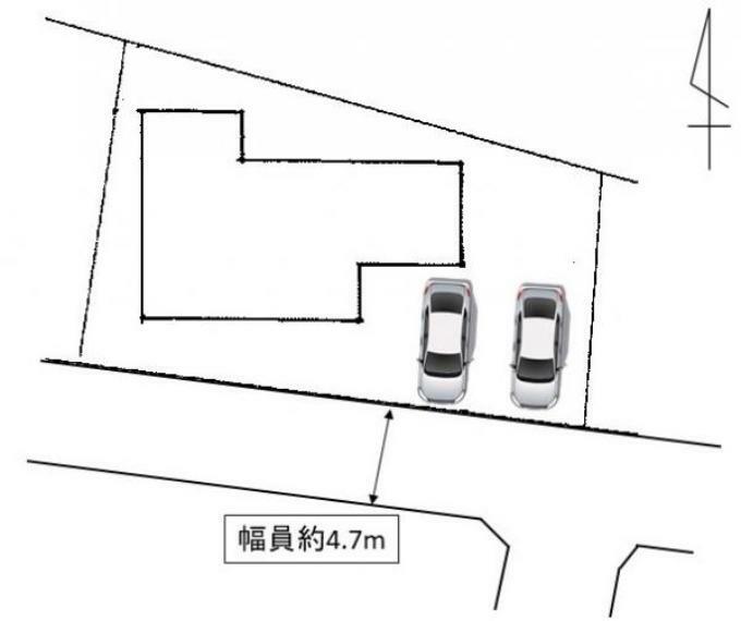 【リフォーム済】駐車場拡張工事を行い2台並列駐車可能となりました。車種によっては3台駐車可能です。