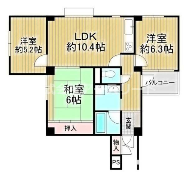 ルモン北桜塚(3LDK) 2階の内観