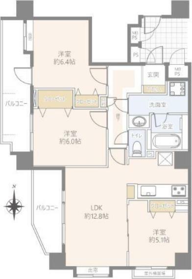 ライオンズシティ三鷹の間取り