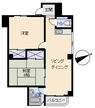メゾン・ド・渚(2LDK) 6階の内観