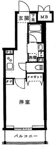 アルテカーサアリビエ東京イースト(1K) 3階の間取り図