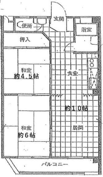 サンマンション新大阪(2LDK) 7階の間取り図