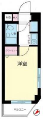 クレッセント中野富士見町(1R) 3階の間取り図