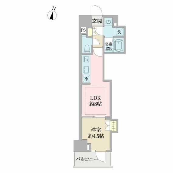 オープンレジデンシア高円寺(1LDK) 9階の間取り図