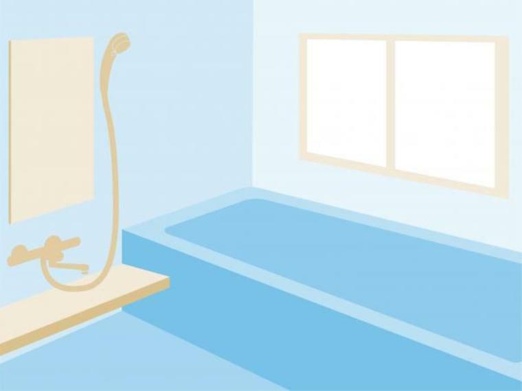 バス1坪以上・浴室に窓有り　ゆったりとした浴室はリラックス効果があり、小さなお子様との入浴や介護での動きもスムーズで便利です。 また窓があることで、日光を取り入れ風通しにより清潔に保つ役割もあります。