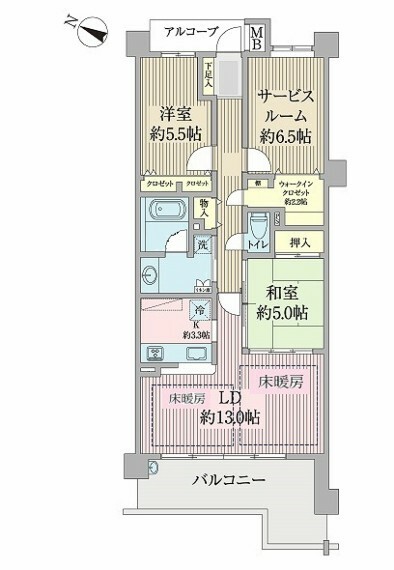 デュオステーション東松戸I番館(2LDK) 4階の内観