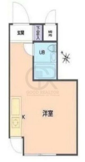 ライオンズマンション西新宿第6(1R) 2階の間取り図